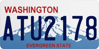 WA license plate ATU2178