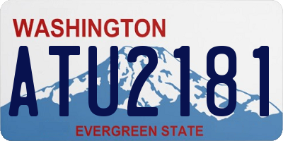 WA license plate ATU2181