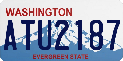 WA license plate ATU2187