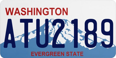 WA license plate ATU2189