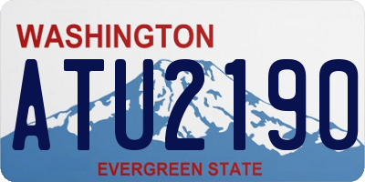 WA license plate ATU2190