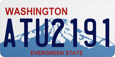 WA license plate ATU2191