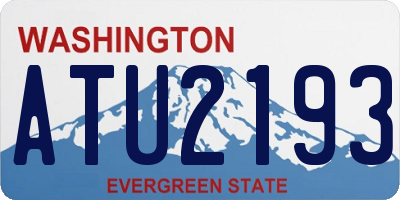 WA license plate ATU2193