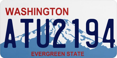 WA license plate ATU2194