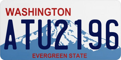 WA license plate ATU2196