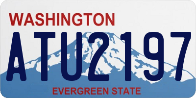 WA license plate ATU2197