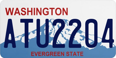 WA license plate ATU2204