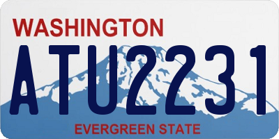 WA license plate ATU2231