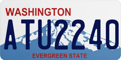 WA license plate ATU2240