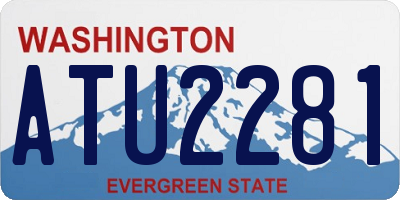 WA license plate ATU2281