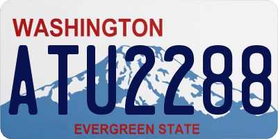WA license plate ATU2288