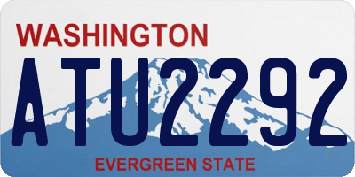 WA license plate ATU2292