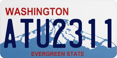 WA license plate ATU2311