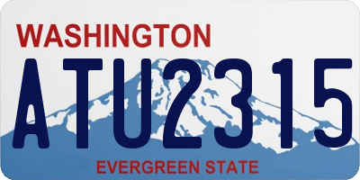 WA license plate ATU2315