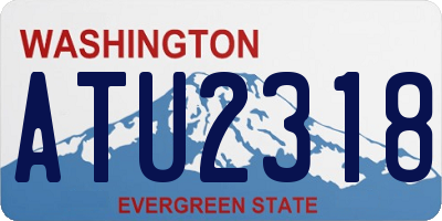 WA license plate ATU2318