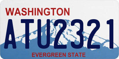 WA license plate ATU2321