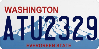 WA license plate ATU2329
