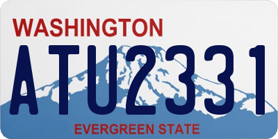 WA license plate ATU2331