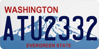 WA license plate ATU2332