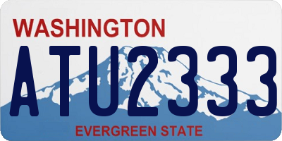 WA license plate ATU2333