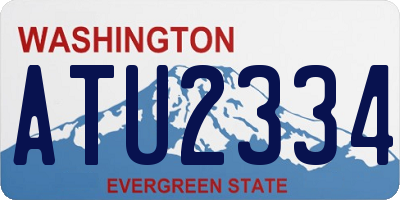WA license plate ATU2334