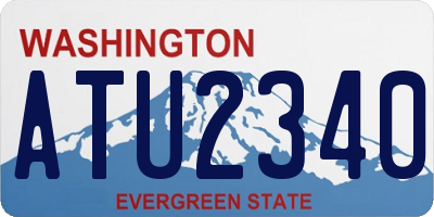 WA license plate ATU2340