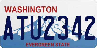 WA license plate ATU2342