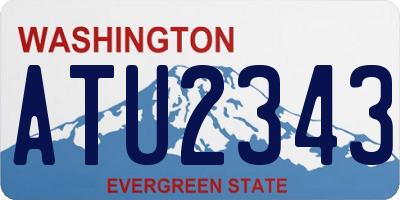 WA license plate ATU2343