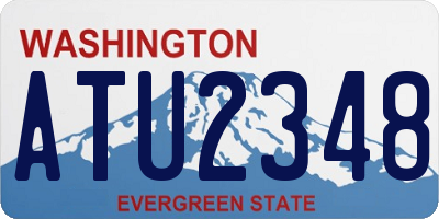 WA license plate ATU2348