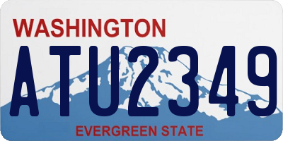 WA license plate ATU2349