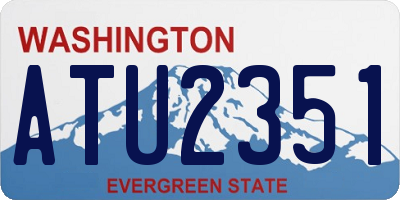 WA license plate ATU2351