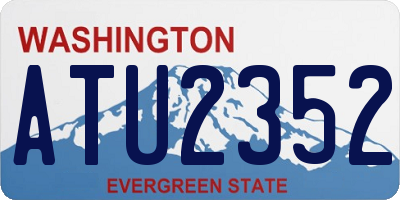 WA license plate ATU2352