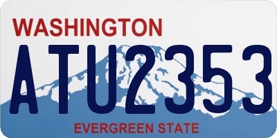 WA license plate ATU2353