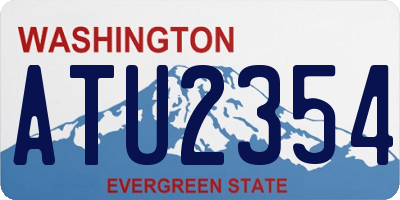 WA license plate ATU2354