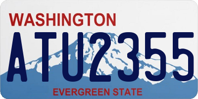 WA license plate ATU2355