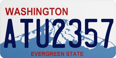 WA license plate ATU2357