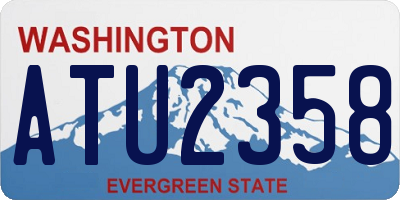 WA license plate ATU2358