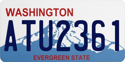 WA license plate ATU2361