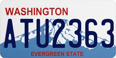 WA license plate ATU2363