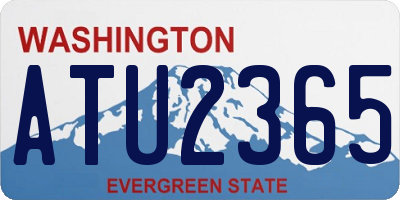 WA license plate ATU2365