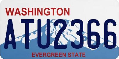 WA license plate ATU2366
