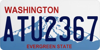 WA license plate ATU2367