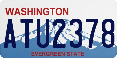 WA license plate ATU2378