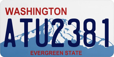 WA license plate ATU2381
