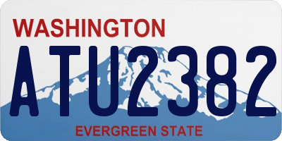 WA license plate ATU2382