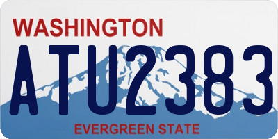 WA license plate ATU2383