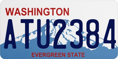 WA license plate ATU2384
