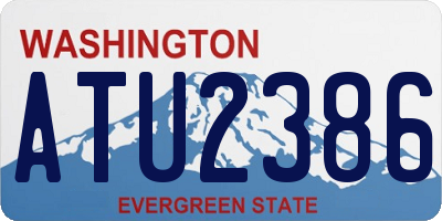 WA license plate ATU2386