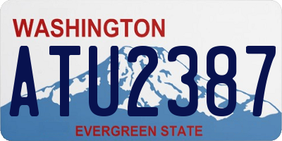 WA license plate ATU2387