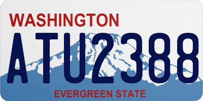 WA license plate ATU2388